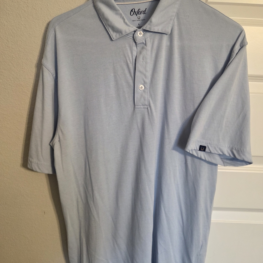 Oxford Sky Blue Men's Polo Shirt